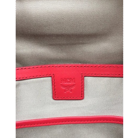 ❌SOLD❌MCM Logo Cognac Skyoptic Diamond Backpack - Picture 6 of 11